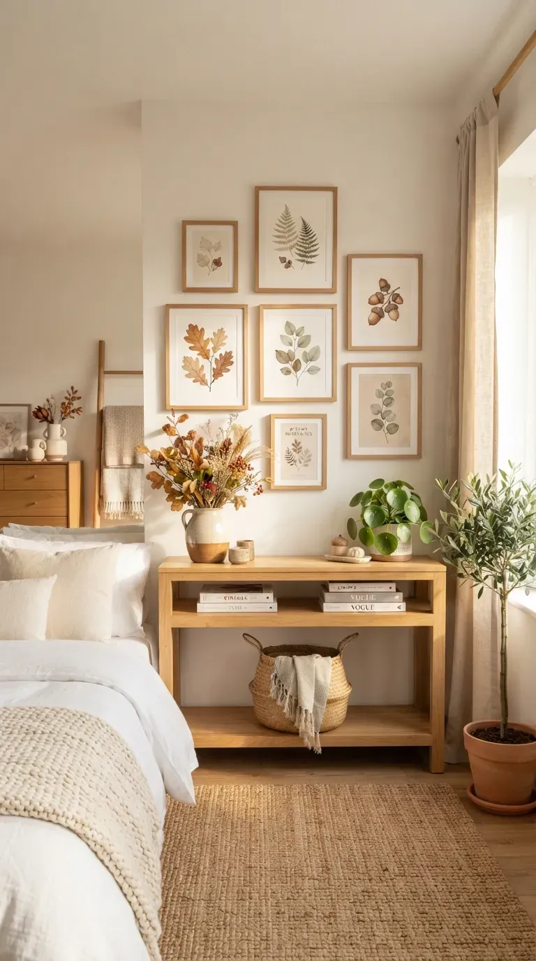 Colorful handmade yarn wall art with layered threads displayed in cozy modern room.
